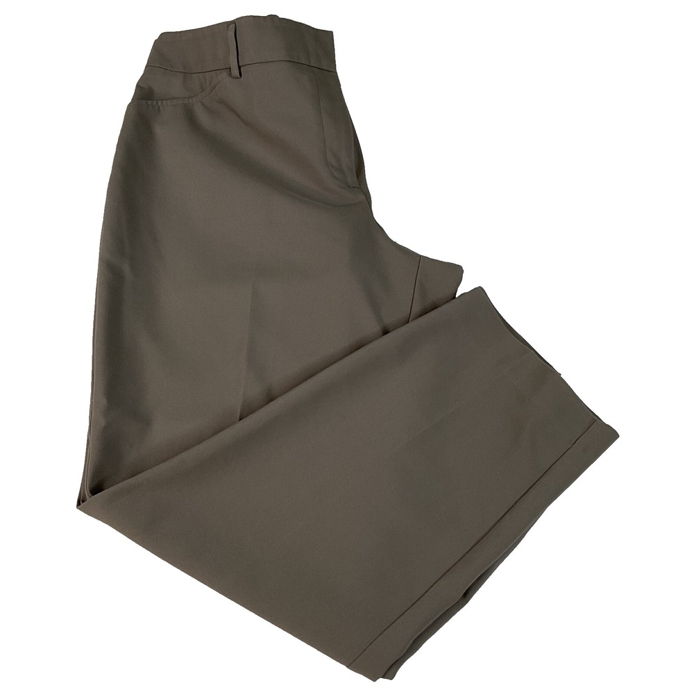 Apt. 9 Women's Dress Pants Size‎ 16WS Grayish Green Flat Front 29" Inseam Career